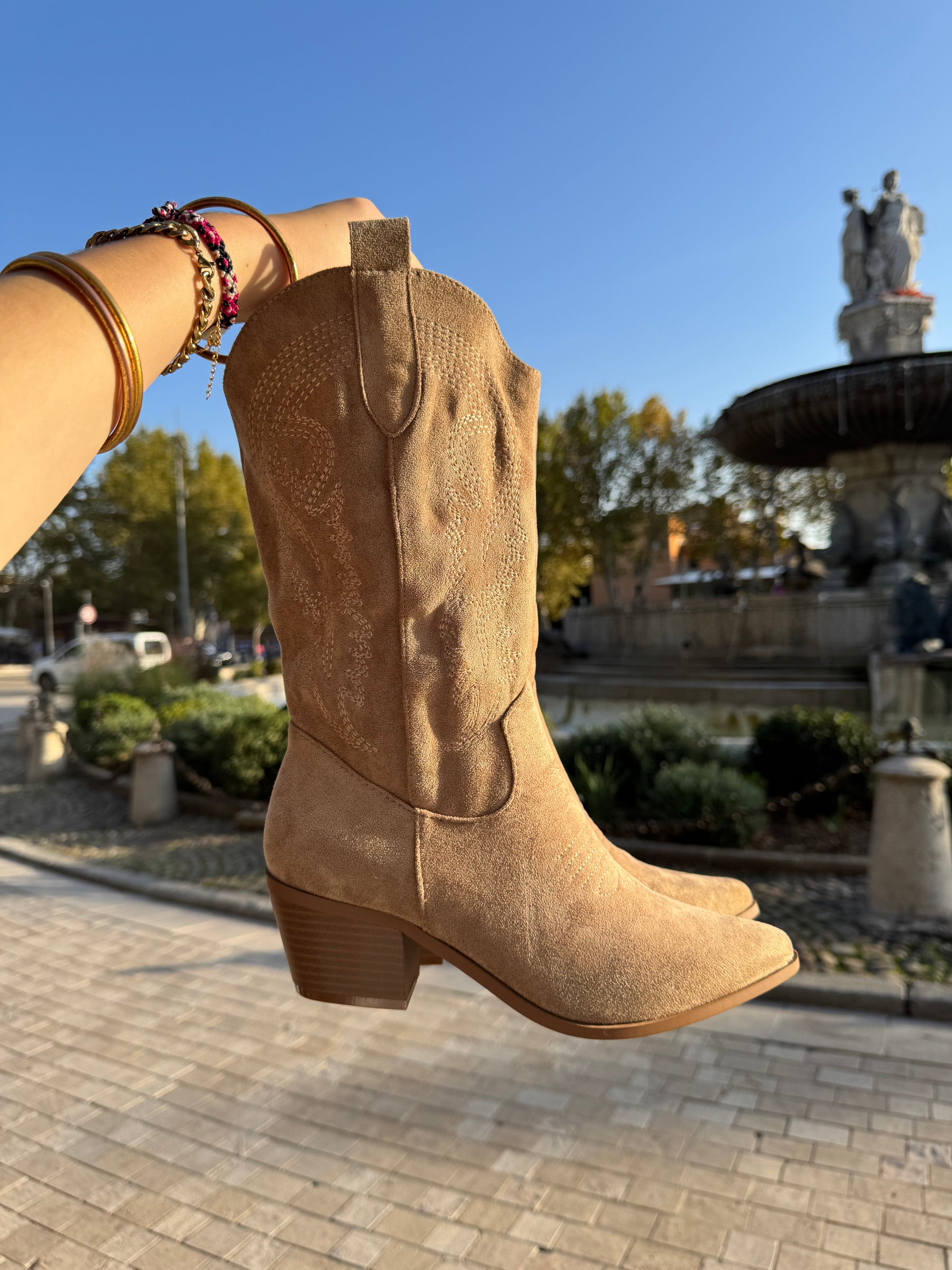 Bottes Santiags Alba - Kaki