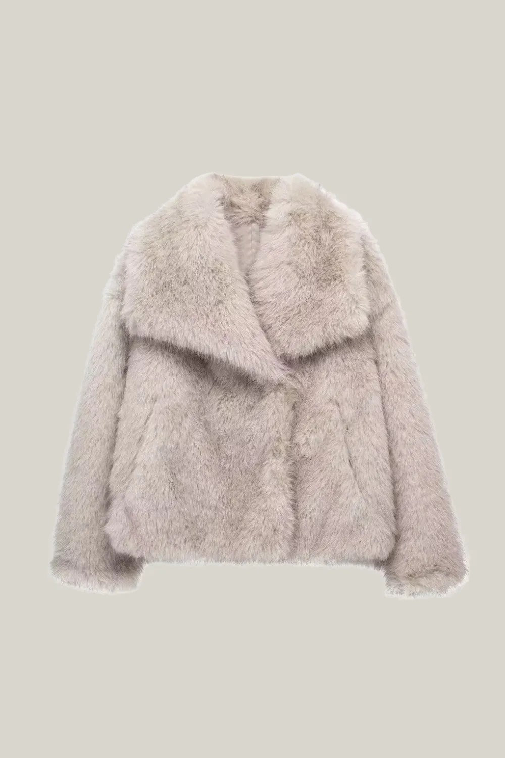Veste en fourrure Beige
