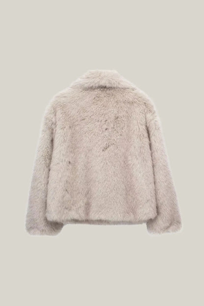 Veste en fourrure Beige