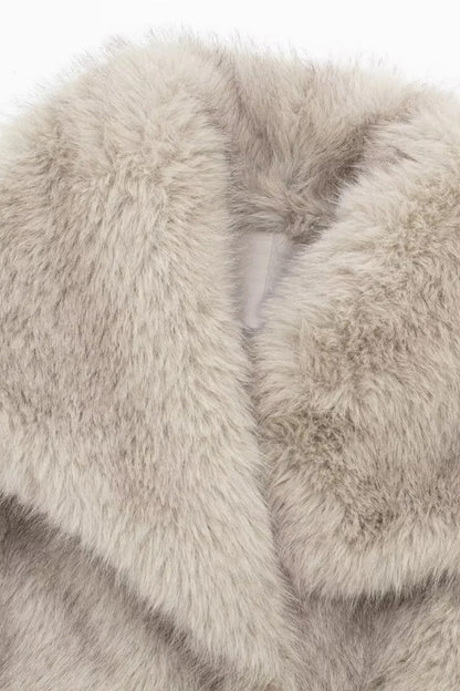 Veste en fourrure Beige