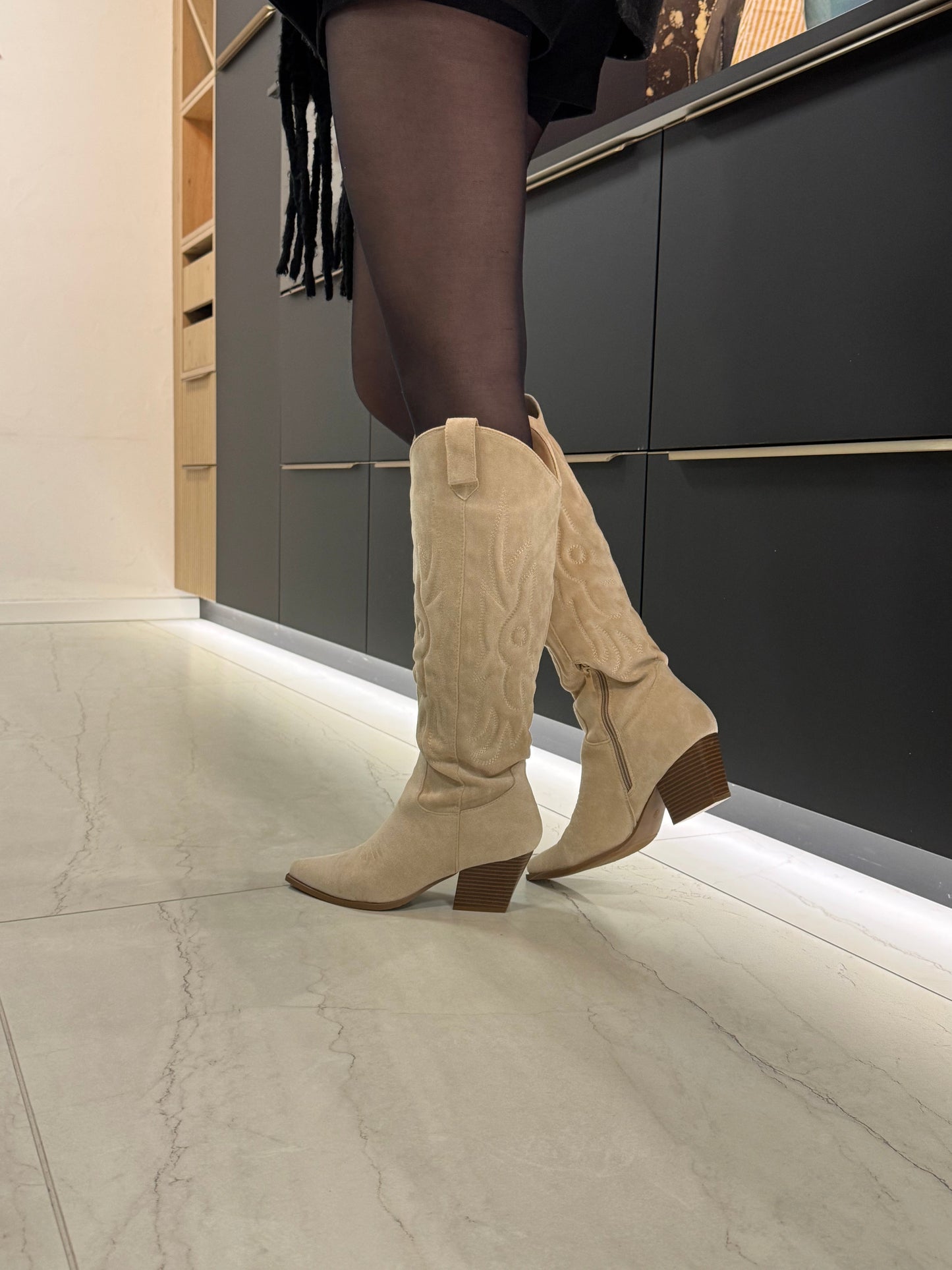 Santiags Mira – haute Beige