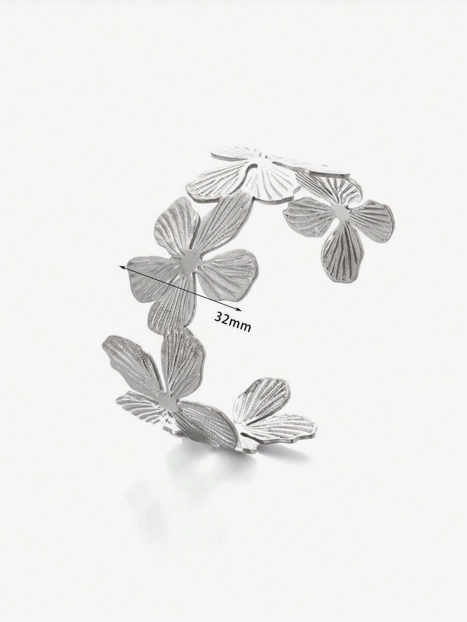 BRACELET FLEURS LARGES - OR